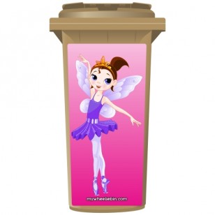 Lovely Fairy Ballerina Wheelie Bin Sticker Panel